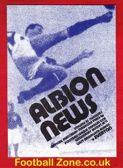 West Bromwich Albion v Everton 1971 - football programme