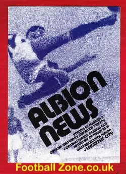 West Bromwich Albion v Leicester City 1971 - football programme