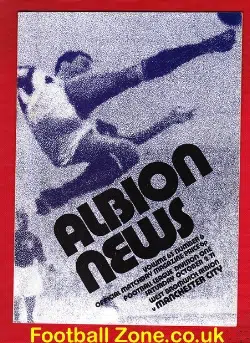 West Bromwich Albion v Manchester City 1971 - football programme