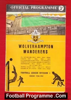 Wolves Wolverhampton v FK Austria 1960 - ECWC - football programme