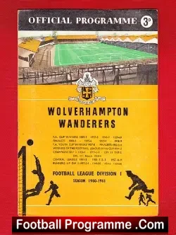 Wolves Wolverhampton v Tiflis Dynamo 1960 - Tbilisi Georgia - football programme