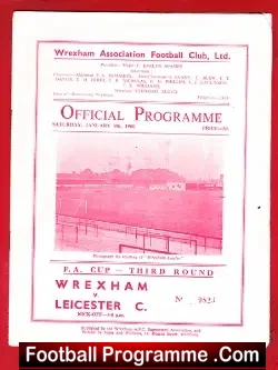 Wrexham v Leicester City 1960 - football programme