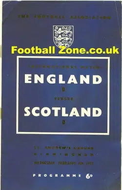 England v Scotland 1957 - B International - Hooper