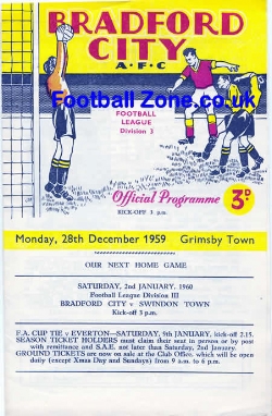 Bradford City v Grimsby Town 1959