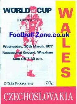 Wales v Czechoslovakia 1977