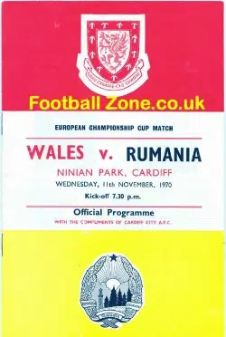 Wales v Romania 1970 - Ninian Park Cardiff