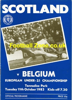 Scotland v Belgium 1983 - Under 21 Tanadice Park Dundee