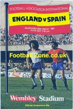 England v Spain 1981