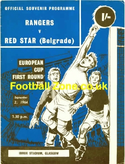 Glasgow Rangers v Red Star Belgrade 1964