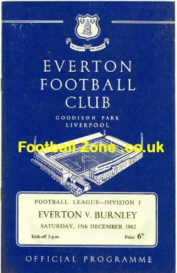 Everton v Burnley  1962 - League Champions