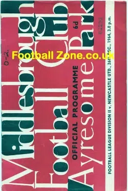 Middlesbrough v Newcastle United 1964