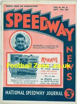 Speedway News Magazine 1937