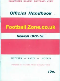 Doncaster Rovers Football Club Official Handbook 1972 - 1973