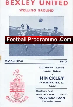 Bexleyheath Welling v Hinckley Athletic 1964