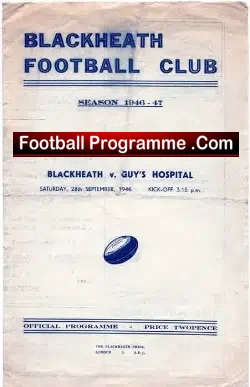 Blackheath Rugby v Guys Hospital 1946