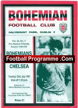Bohemian v Chelsea 1991 – Ireland – Irish Football
