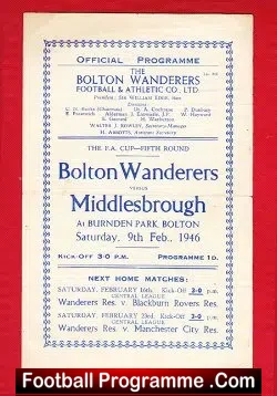Bolton Wanderers v Middlesbrough 1946 – FA Cup