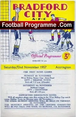 Bradford City v Accrington Stanley 1957