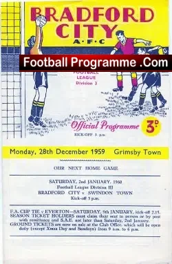 Bradford City v Grimsby Town 1959