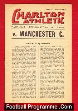 Charlton Athletic v Manchester City 1948