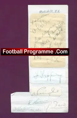 Chesterfield Football Club Team Signed Autographed 1947