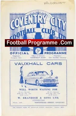 Coventry City v Aldershot 1953