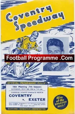 Coventry Speedway v Exeter 1954