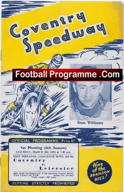 Coventry Speedway v Leicester 1953
