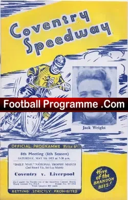 Coventry Speedway v Liverpool 1953