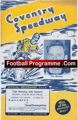 Coventry Speedway v Southampton 1953