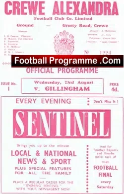 Crewe Alexandra v Gillingham 1961