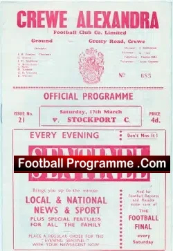 Crewe Alexandra v Stockport County 1962