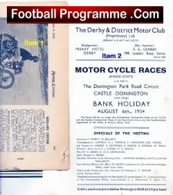 Donington Park Motor Cycle Grand Prix 1934