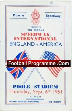 England Speedway v America 1951 – at Poole