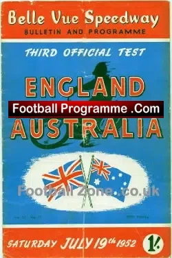 England Speedway v Australia 1952 – at Belle Vue