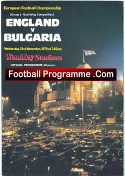 England v Bulgaria 1979