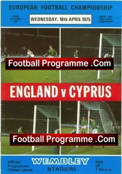 England v Cyprus 1975