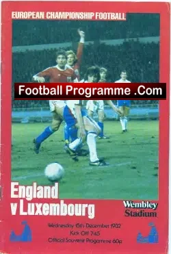 England v Luxembourg 1982