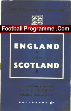 England v Scotland 1957 – B International – Hooper