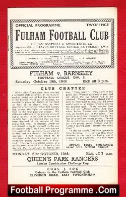 Fulham v Barnsley 1946 - football programme