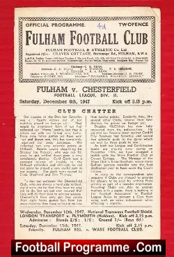 Fulham v Chesterfield 1947 – to clear