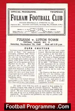 Fulham v Luton Town 1946