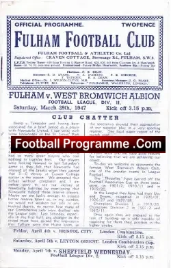 Fulham v WBA 1947