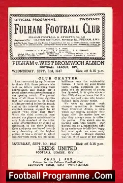 Fulham v WBA 1947