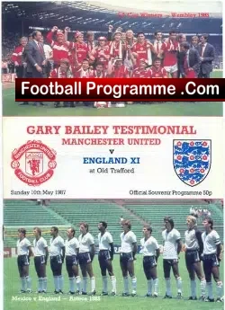 Gary Bailey Testimonial Benefit Match Manchester United 1987