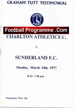 Graham Tutt Testimonial Charlton Athletic 1977