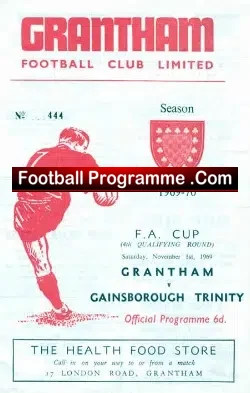 Grantham Town v Gainsborough Trinity 1969 – FA Cup qualifying