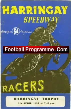 Harringay Speedway Speedway Trophy Match 1950