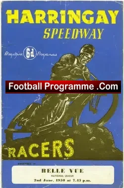 Harringay Speedway v Belle Vue 1950