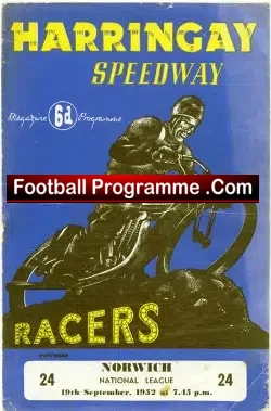 Harringay Speedway v Norwich 1952